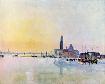 Joseph Mallord William Turner : Venice, San Guirgio from the Dogana,Sunrise